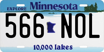 MN license plate 566NOL