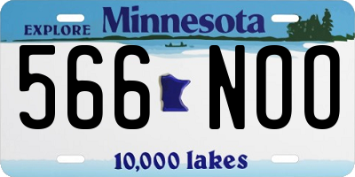MN license plate 566NOO