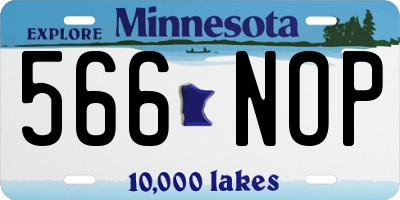 MN license plate 566NOP