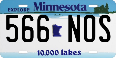 MN license plate 566NOS