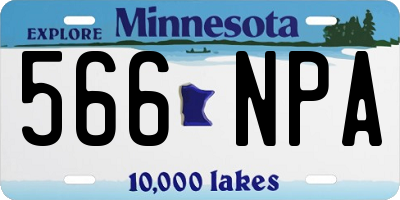 MN license plate 566NPA