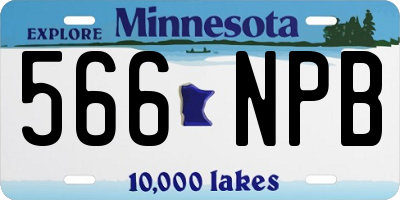 MN license plate 566NPB