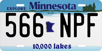 MN license plate 566NPF