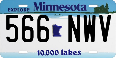 MN license plate 566NWV