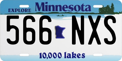 MN license plate 566NXS