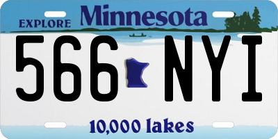 MN license plate 566NYI
