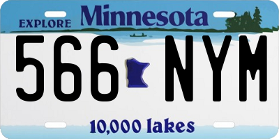 MN license plate 566NYM