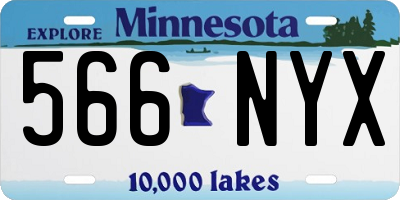 MN license plate 566NYX