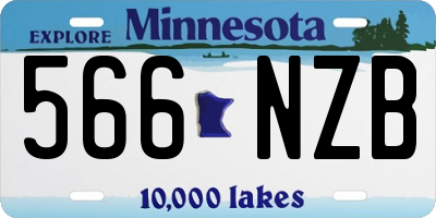 MN license plate 566NZB