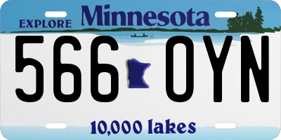 MN license plate 566OYN