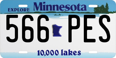 MN license plate 566PES