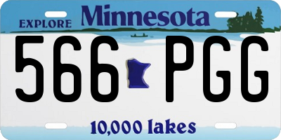 MN license plate 566PGG