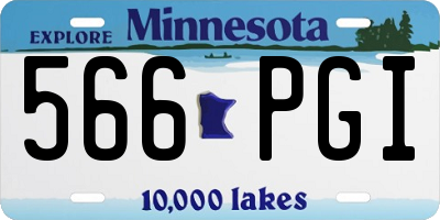 MN license plate 566PGI