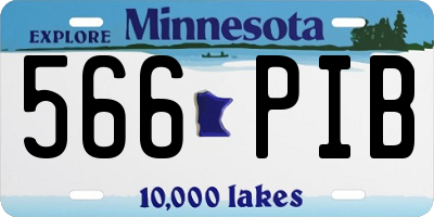 MN license plate 566PIB