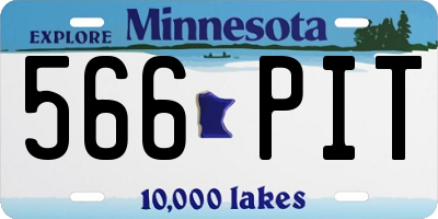 MN license plate 566PIT