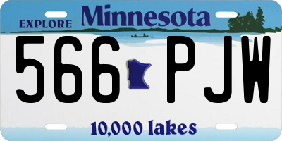 MN license plate 566PJW