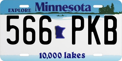 MN license plate 566PKB