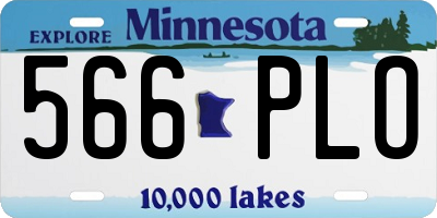 MN license plate 566PLO