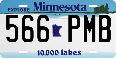 MN license plate 566PMB