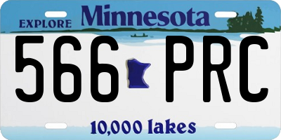 MN license plate 566PRC