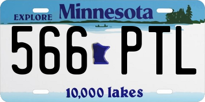 MN license plate 566PTL