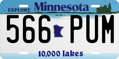 MN license plate 566PUM