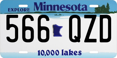 MN license plate 566QZD