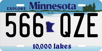 MN license plate 566QZE