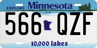 MN license plate 566QZF