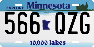 MN license plate 566QZG