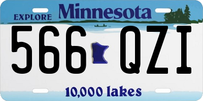 MN license plate 566QZI