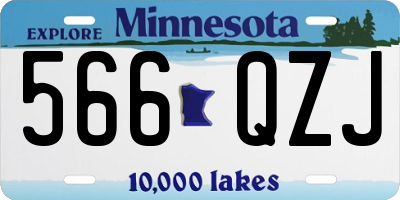 MN license plate 566QZJ