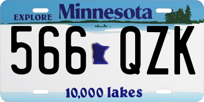 MN license plate 566QZK