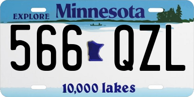 MN license plate 566QZL