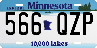 MN license plate 566QZP