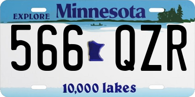 MN license plate 566QZR
