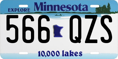MN license plate 566QZS