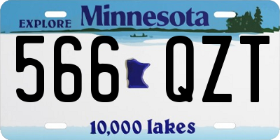 MN license plate 566QZT