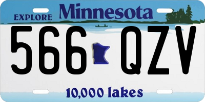 MN license plate 566QZV
