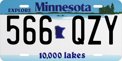 MN license plate 566QZY