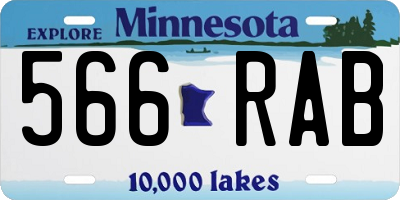 MN license plate 566RAB