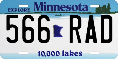 MN license plate 566RAD