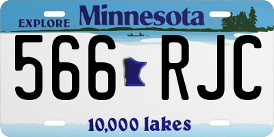 MN license plate 566RJC