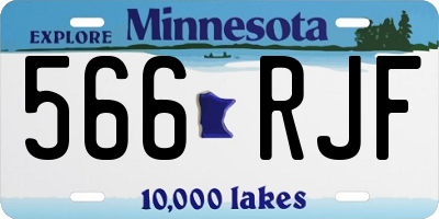 MN license plate 566RJF