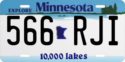 MN license plate 566RJI