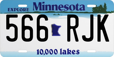 MN license plate 566RJK