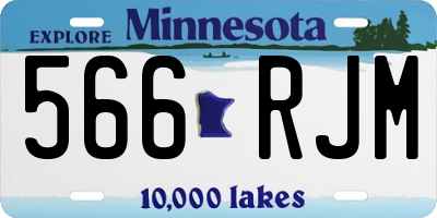 MN license plate 566RJM