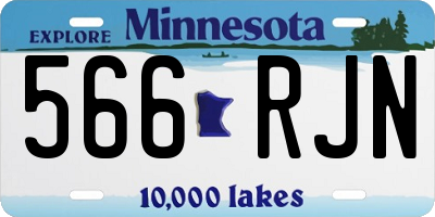 MN license plate 566RJN
