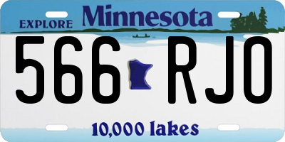 MN license plate 566RJO