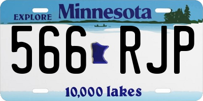 MN license plate 566RJP